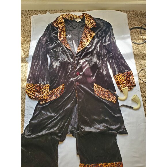 Pimp Daddy Cheetah Print Halloween Costume Adult Large - Picture 1 of 4